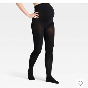 Ingrid & Isabel Black Opaque Maternity Tights S/M
